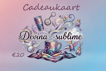 Devina-sublime cadeau kaart